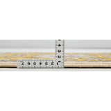 ペルシャ絨毯 ナイン産 ウール&シルク マスタードイエロー 玄関マット 厚み採寸