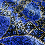 ペルシャ絨毯 クム産 ガンバルザデ工房 シルク 60x91cm 青 ブルー 玄関マット 手織り