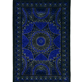 ペルシャ絨毯 クム産 ガンバルザデ工房 シルク 60x91cm 青 ブルー 玄関マット 手織り