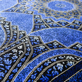 ペルシャ絨毯 クム産 ガンバルザデ工房 シルク 60x91cm 青 ブルー 玄関マット 手織り