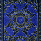 ペルシャ絨毯 クム産 ガンバルザデ工房 シルク 60x91cm 青 ブルー 玄関マット 手織り