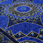 ペルシャ絨毯 クム産 ガンバルザデ工房 シルク 60x91cm 青 ブルー 玄関マット 手織り