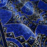 ペルシャ絨毯 クム産 ガンバルザデ工房 シルク 60x91cm 青 ブルー 玄関マット 手織り