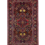 ペルシャ絨毯 カシャーン産 ウール 137x237cm ジョーシャガン 赤 レッド 手織り 