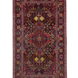 ペルシャ絨毯 カシャーン産 ウール 137x237cm ジョーシャガン 赤 レッド 手織り 