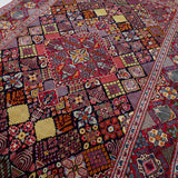 ペルシャ絨毯 カシャーン産 ウール 137x237cm ジョーシャガン 赤 レッド 手織り 