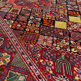 ペルシャ絨毯 カシャーン産 ウール 137x237cm ジョーシャガン 赤 レッド 手織り 