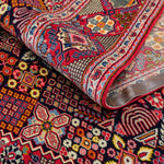 ペルシャ絨毯 カシャーン産 ウール 137x237cm ジョーシャガン 赤 レッド 手織り 