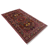 ペルシャ絨毯 カシャーン産 ウール 137x237cm ジョーシャガン 赤 レッド 手織り 