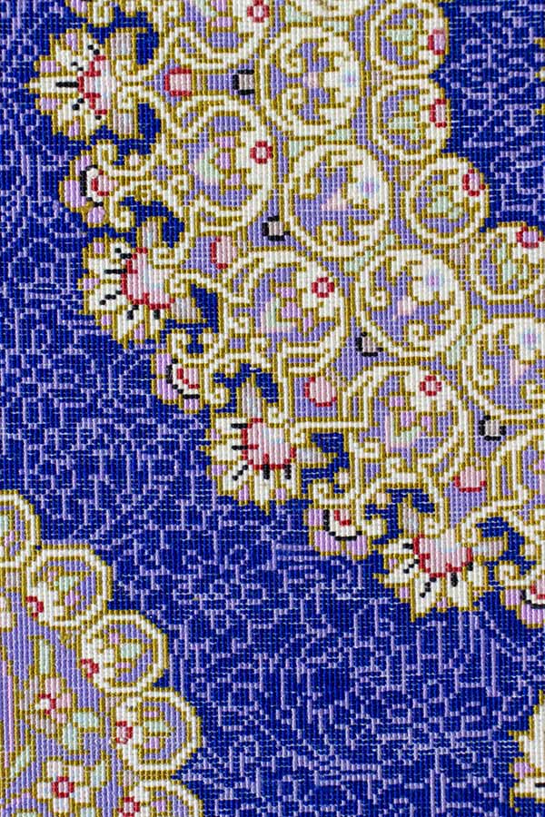 アミラン工房 ペルシャ絨毯 クム シルク 紫
