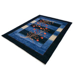 シーラーズ産ウール手織りギャッベ ザクロ柄 ボーダーデザイン