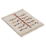 ペルシャ絨毯 ギャッベ ファイン ウール 座布団 手織り ラグ 生命の樹