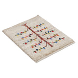 ペルシャ絨毯 ギャッベ ファイン ウール 座布団 手織り ラグ 生命の樹