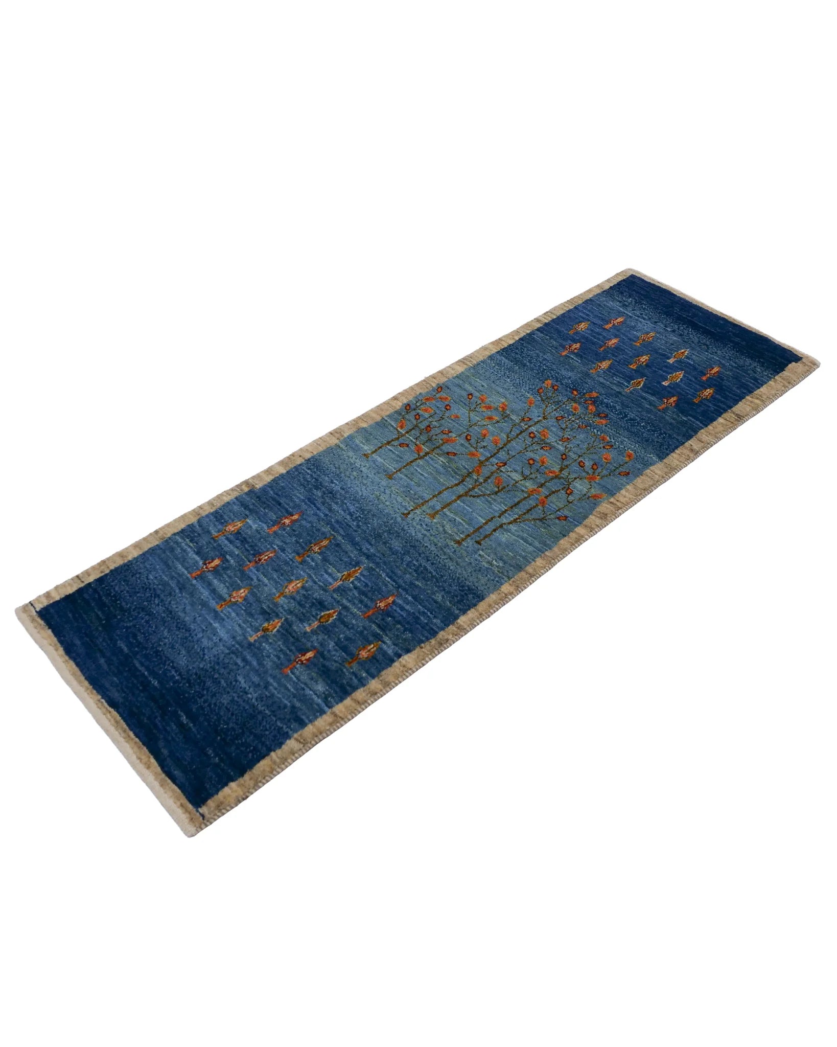 シーラーズ産カシュガイ族の手織りギャッベ 50×150cm