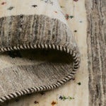 ペルシャ絨毯 ギャッベ カシュクリ 65x98cm 玄関マット 牛 ナチュラル ウール100％ 手織り ラグ