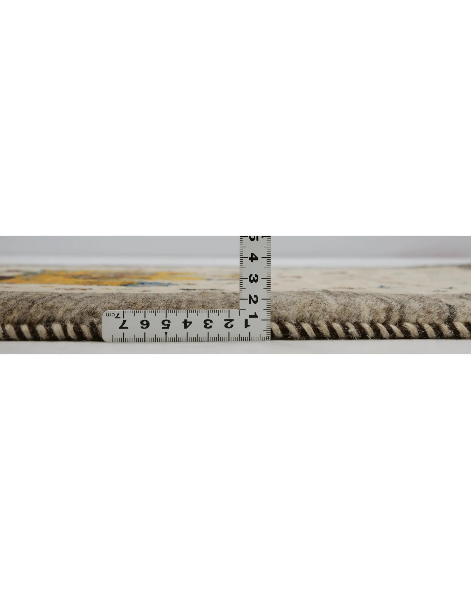 ペルシャ絨毯 ギャッベ カシュクリ 65x98cm 玄関マット 牛 ナチュラル ウール100％ 手織り ラグ