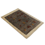 ギャッベ 玄関マット アイボリー 手織り