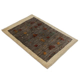 ギャッベ 玄関マット アイボリー 手織り