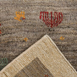 ギャッベ 玄関マット アイボリー 手織り