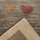 ギャッベ 玄関マット アイボリー 手織り