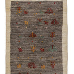 ギャッベ 玄関マット アイボリー 手織り