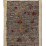 ギャッベ 玄関マット アイボリー 手織り