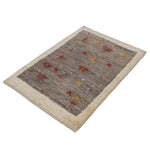 ギャッベ 玄関マット アイボリー 手織り