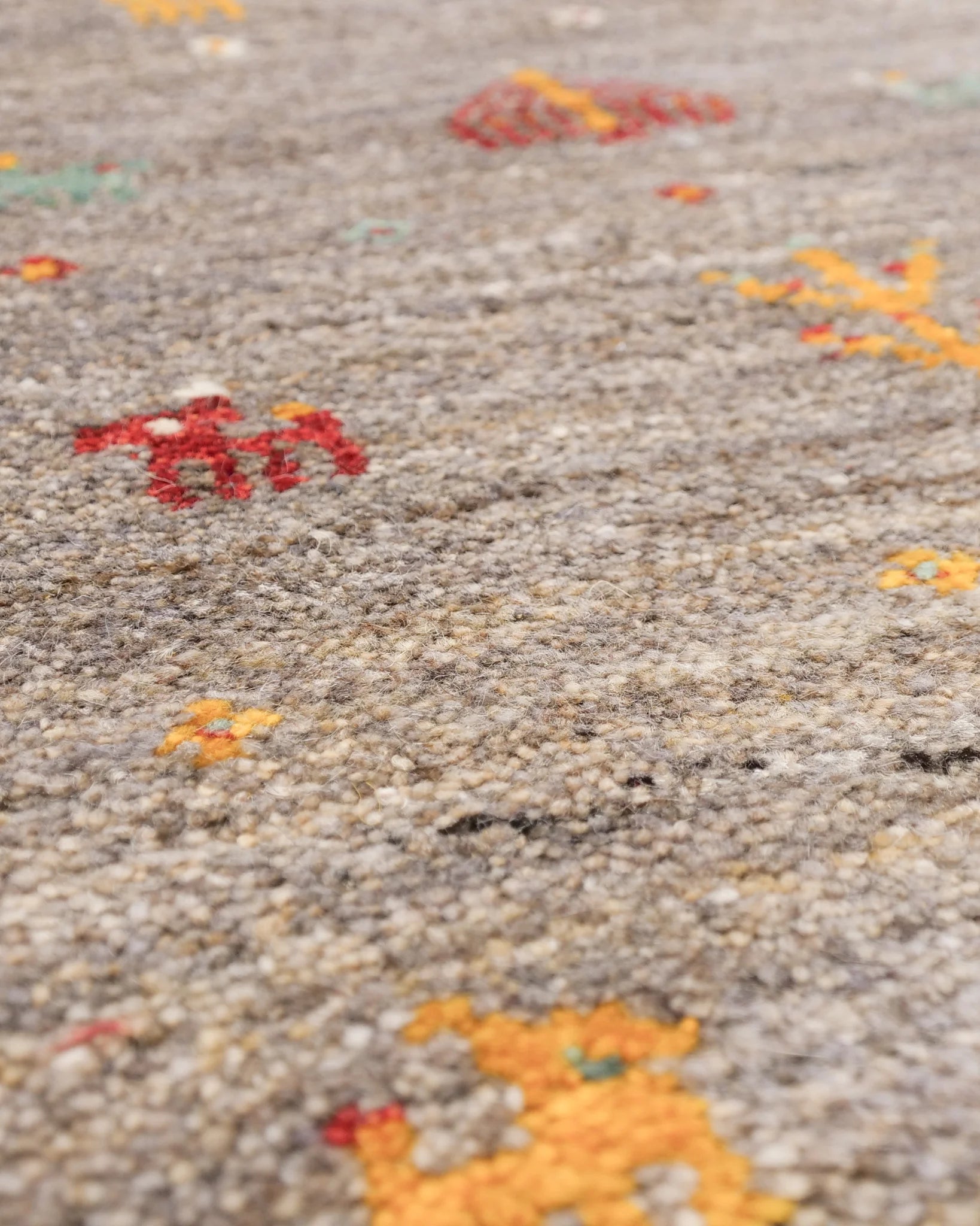 ギャッベ 玄関マット アイボリー 手織り