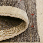 ギャッベ 玄関マット アイボリー 手織り