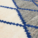 ペルシャギャッベ 小さめサイズ ウール製 シーラーズ産 リズム感あるひし形模様