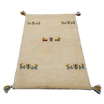 玄関マットサイズの白色のギャッベ