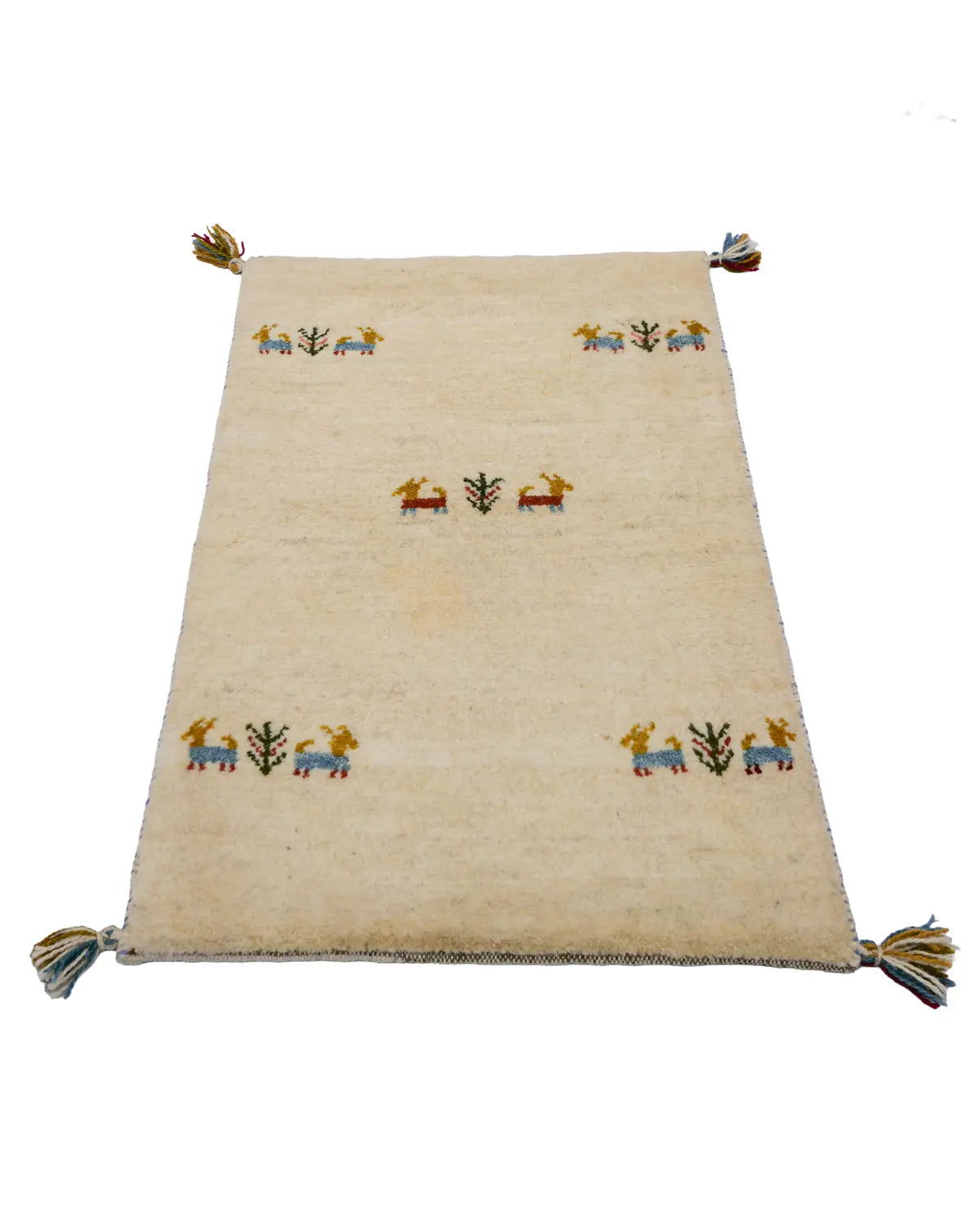 玄関マットサイズの白色のギャッベ