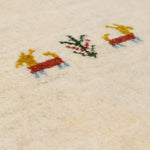 玄関マットサイズの白色のギャッベ