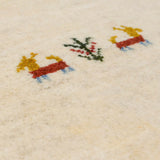 玄関マットサイズの白色のギャッベ