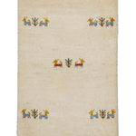 玄関マットサイズの白色のギャッベ