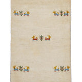 玄関マットサイズの白色のギャッベ