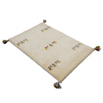 玄関マットサイズの白色のギャッベ