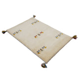 玄関マットサイズの白色のギャッベ