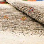 ペルシャギャッベ ボーダー柄 ウール 大きいラグ