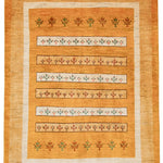 ペルシャギャッベ シーラーズ産 ウール 手織り 黄色 木の模様