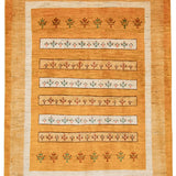 ペルシャギャッベ シーラーズ産 ウール 手織り 黄色 木の模様