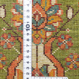 花瓶文様のペルシャ絨毯 シーラーズギャッベ グリーンラグ