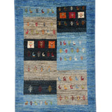 ギャッベ 玄関マット 102×67cm ペルシャ絨毯 シーラーズ産 真上からの全体図