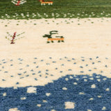 ギャッベ 46x130cm 細長 ランナー 廊下 ペルシャ絨毯