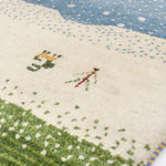 ギャッベ 46x130cm 細長 ランナー 廊下 ペルシャ絨毯