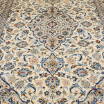 ペルシャ絨毯 カシャーン ウール 白 手織りラグ