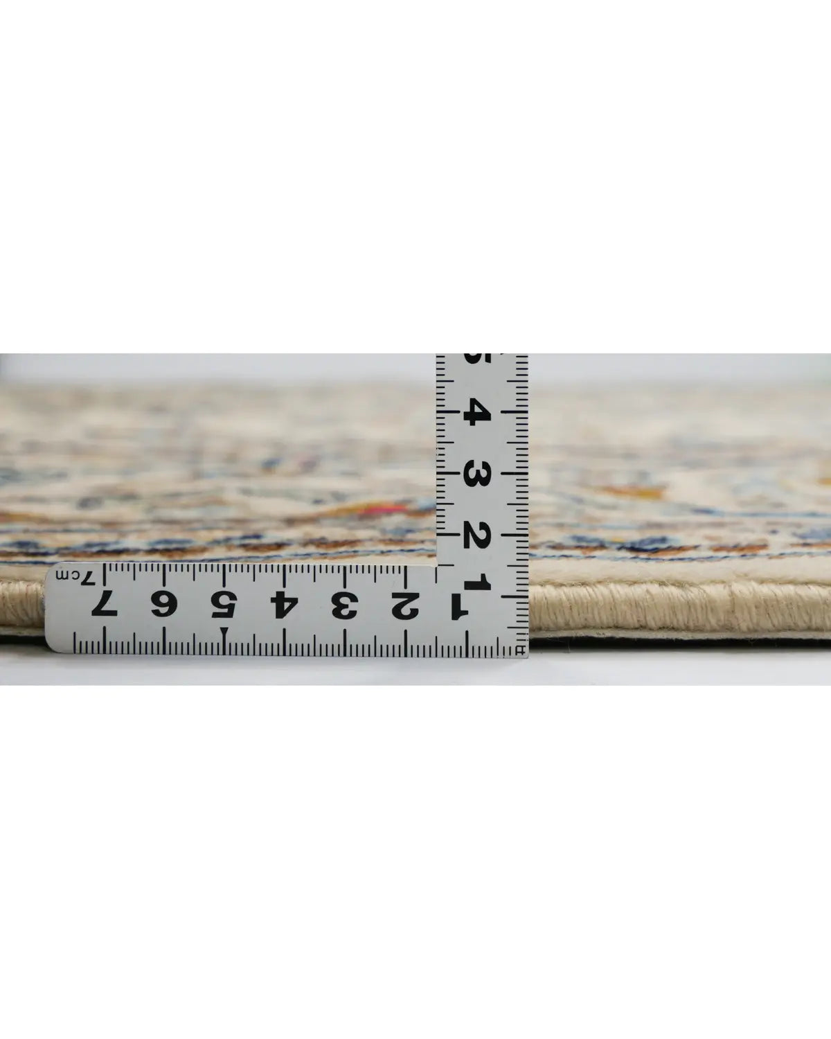 ペルシャ絨毯 カシャーン ウール 白 手織りラグ