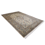 カシャーン産 ペルシャラグ ウール 約199cm×297cm 白ベース クラシック柄