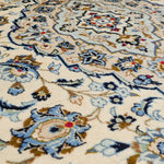 カシャーン ペルシャ絨毯 大判サイズ 約200×300cm 白基調