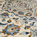 カシャーン ペルシャ絨毯 大判サイズ 約200×300cm 白基調